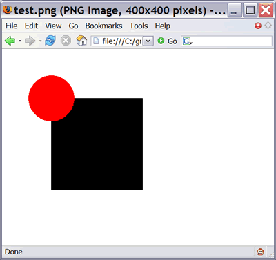 紅圓現(xiàn)在在黑方框上面了