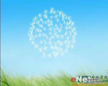 Photoshop制作逼真的風(fēng)中蒲公英