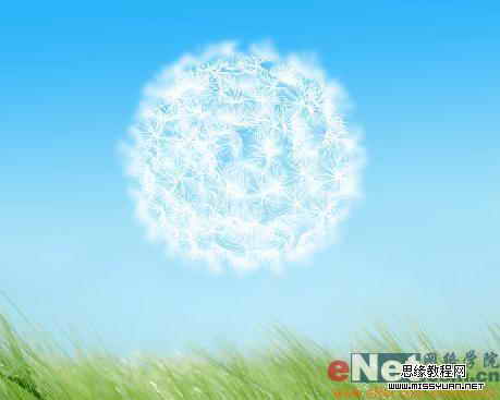 Photoshop制作逼真的風中蒲公英