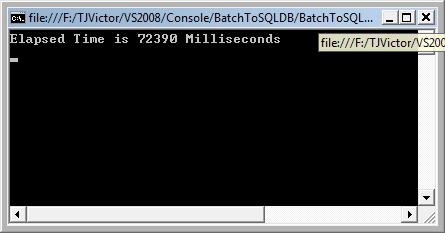 使用Insert語句插入10萬數(shù)據(jù)的耗時(shí)圖